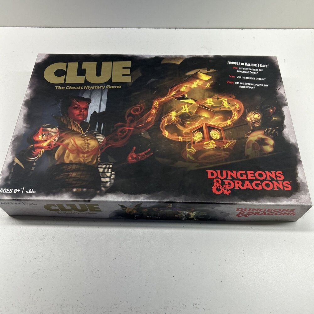 Dungeons & Dragons Clue Board Game Complete D&D Hasbro 2019 Complete